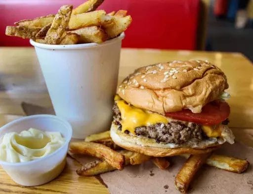 five guys burger and fries; best restaurants in Clinton