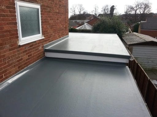 rubber roofing material on low slope home