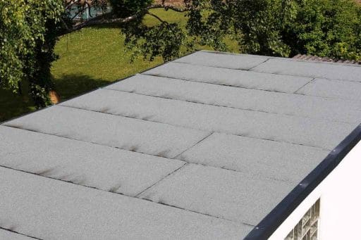 rolled roofing on flat residential roof