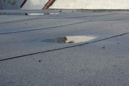 ponding water roof