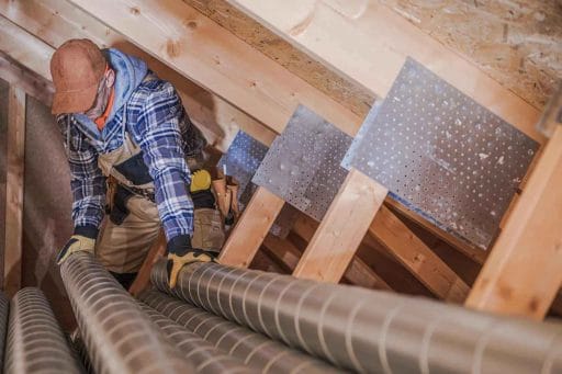 tips to improve attic ventilation installing HVAC ducts
