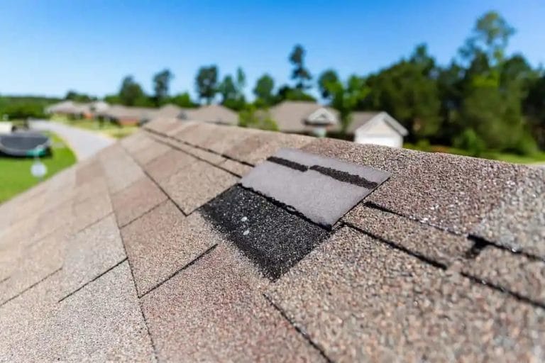 missing shingles; types of roof damage