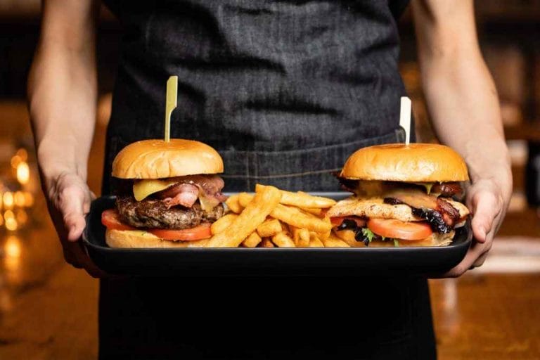 burgers on a platter with fries; events in annapolis